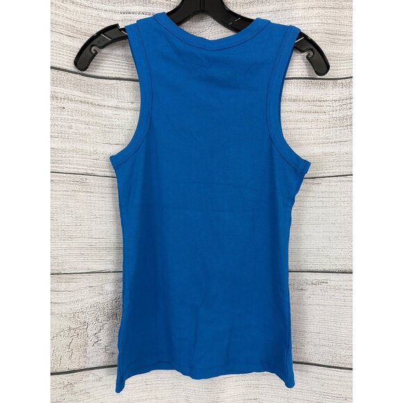 NWT Anrabess Sleeveless Ribbed Blue Tank Top Size M - Picture 3 of 3